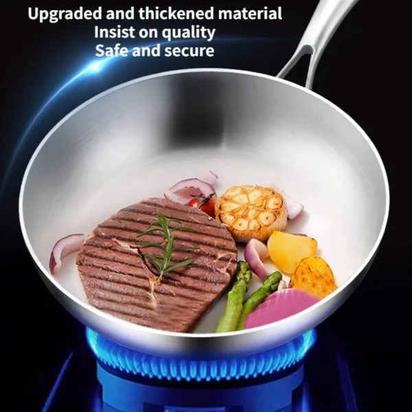 KORDISEN 304 Stainless Steel Non-Stick Fry Pan | Egg Skillet | Gas & Induction Cooker Compatible