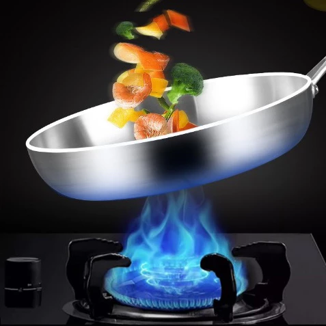 KORDISEN 304 Stainless Steel Non-Stick Fry Pan | Egg Skillet | Gas & Induction Cooker Compatible