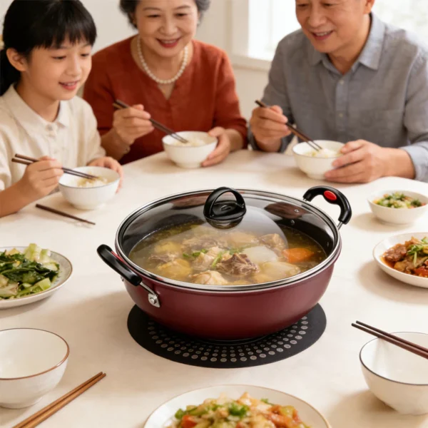 Diamond Iron Soup Pot | Stock Pot | Induction & Gas Stove Compatible Cooking Pot