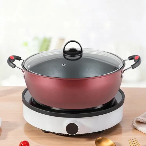 Diamond Iron Soup Pot | Stock Pot | Induction & Gas Stove Compatible Cooking Pot