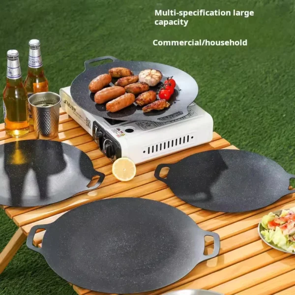 Korean Non-Toxic Smokeless Grill Pan | BBQ Grill Plate | Indoor & Outdoor Camping Stove Pan