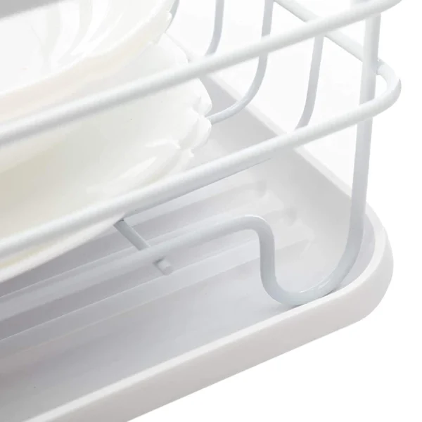 Japanese Style Double-Layer Dish Rack | Kitchen Utensil & Cutlery Organizer | Plate & Bowl Storage Drainer